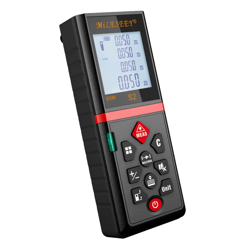 

S2 60M Laser Rangefinder And Measuring Tool and Laser Distance Meter R LCD Display Laser Measurer