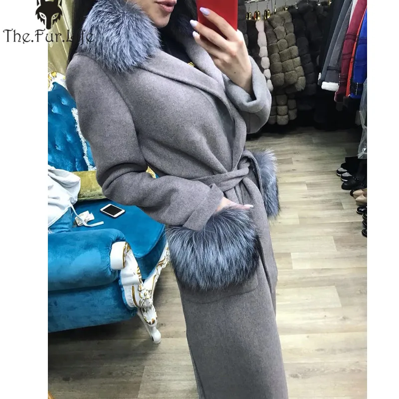 Furealux Plus Size Wool-Blend Coat With Real Silver Fox Fur Women Natural Real Fur Coat Slim Style Cashmere Coat Jacket Women
Furealux Plus Size Wool-Blend Coat With Real Silver Fox Fur Women Natural Real Fur Coat Slim Style Cashmere Coat Jacket Women
