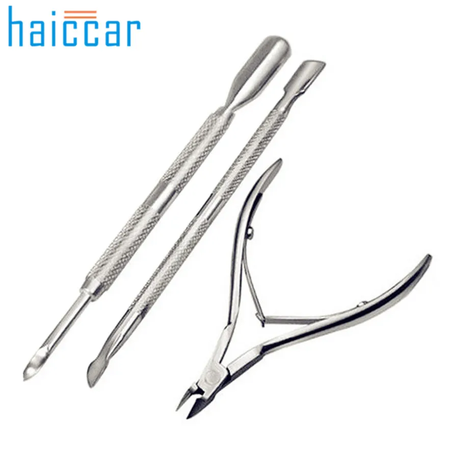 HAICAR 3 шт./компл. инструменты для ногтей из нержавеющей стали кусачки кутикулы