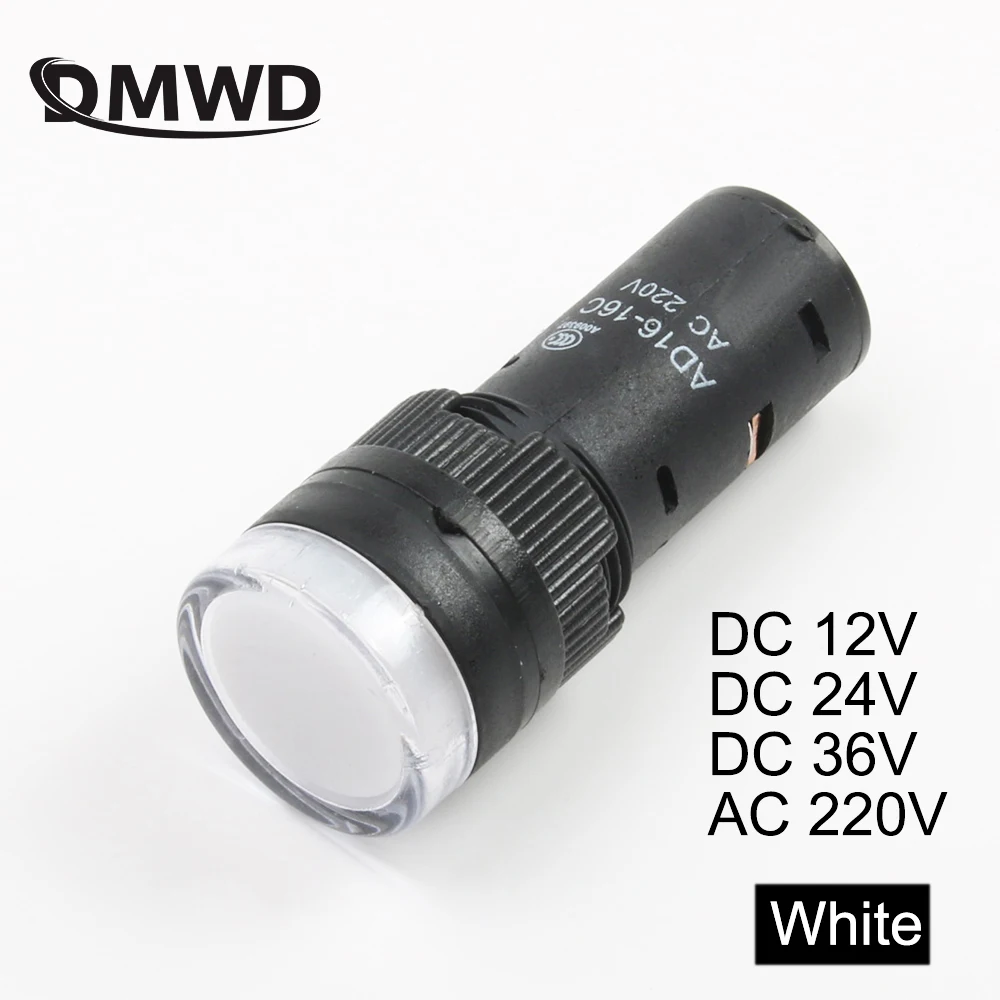 20pcs/lot LED indicator lamp dia 16mm AD16-16C LED signal light indicator DC12V 24V 36V AC220V White
20pcs/lot LED indicator lamp dia 16mm AD16-16C LED signal light indicator DC12V 24V 36V AC220V White