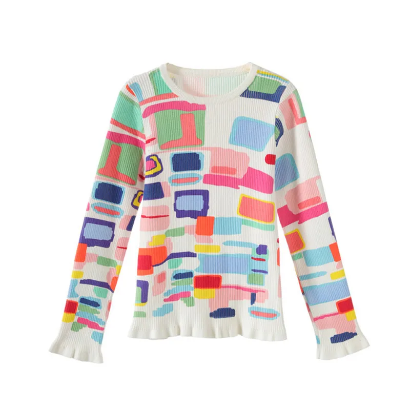2019 Summer Geometric Pattern Printing Chic Round Collar Set Of Cultivate Morality Show Thin Elasic Knitted Tops Women Clothes
2019 Summer Geometric Pattern Printing Chic Round Collar Set Of Cultivate Morality Show Thin Elasic Knitted Tops Women Clothes
