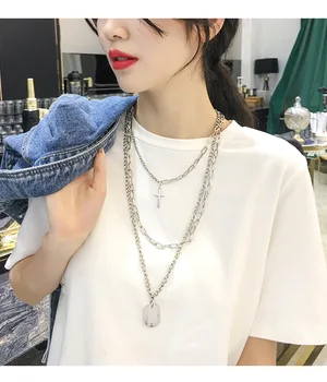 Newest Trendy 3 layers Cross Necklace Female Hip Hop Clavicle Chain Necklace Detachable with Accessories 5C2016
Newest Trendy 3 layers Cross Necklace Female Hip Hop Clavicle Chain Necklace Detachable with Accessories 5C2016