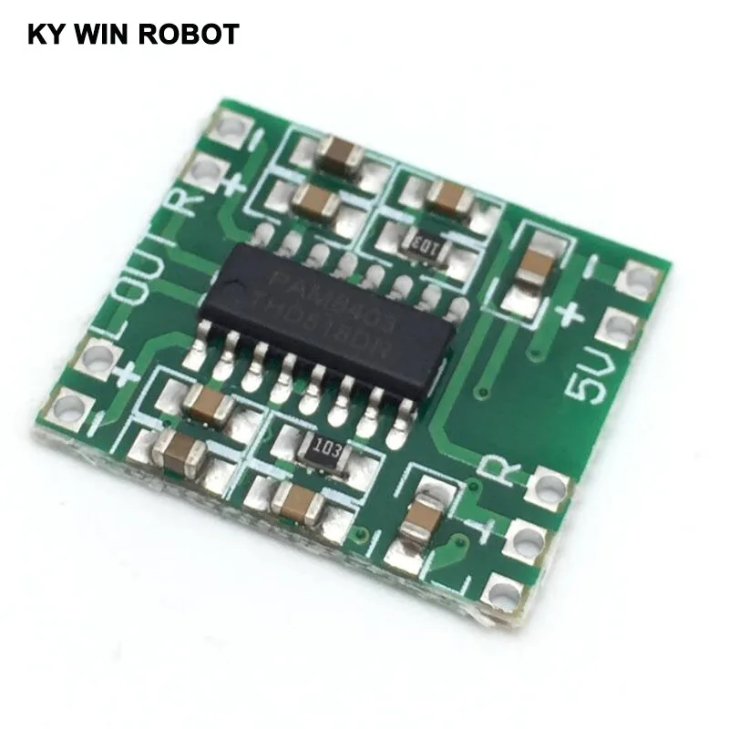 PAM8403 Super Mini Digital Amplifier Board 2 * 3W Class D Digital 2.5V To 5V Power Amplifier Board Efficient
PAM8403 Super Mini Digital Amplifier Board 2 * 3W Class D Digital 2.5V To 5V Power Amplifier Board Efficient