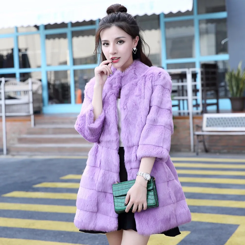 New Real natural genuine full pelt rabbit fur coat women 3/4 sleeve jacket custom long sleeve and any size
New Real natural genuine full pelt rabbit fur coat women 3/4 sleeve jacket custom long sleeve and any size