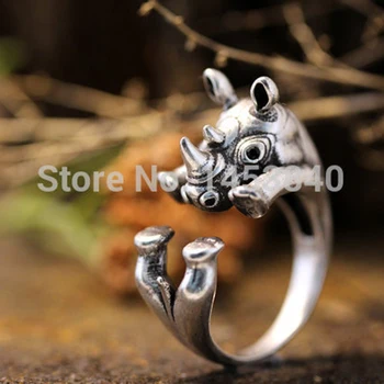 Wholesale Adjustable Retro Rhino Ring Animal Ring Antique Silver tone Jewelry Free Size gift idea free ship-12pcs/lot
Wholesale Adjustable Retro Rhino Ring Animal Ring Antique Silver tone Jewelry Free Size gift idea free ship-12pcs/lot