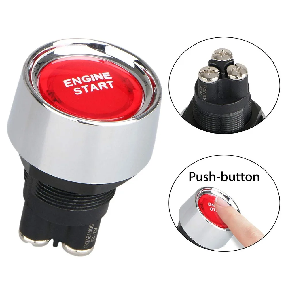 Red Light SPST Push Start Ignition Switch Engine Start Button Dust and Moisture Resistant for Racing Sport Off-(ON)
Red Light SPST Push Start Ignition Switch Engine Start Button Dust and Moisture Resistant for Racing Sport Off-(ON)