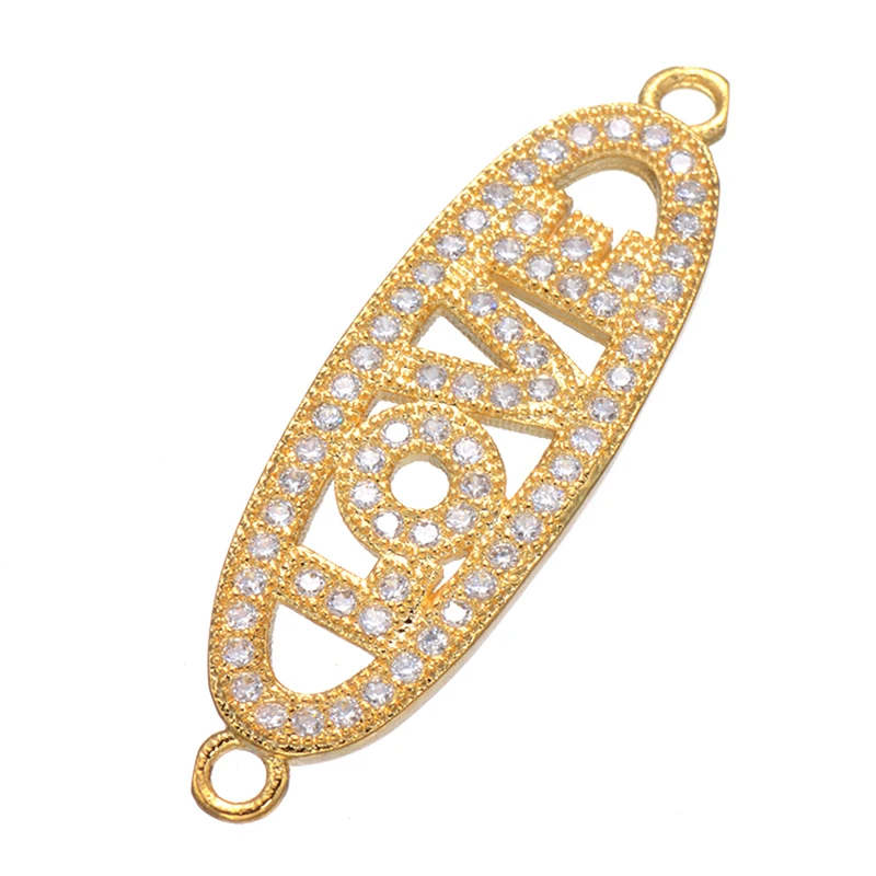 5 шт. блестящие циркониевые Подвески с надписью на тему любви|charms for jewelry|love letter