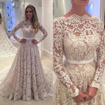 Vestido de noiva Long Sleeve Wedding Dress 2019 Vintage Full Lace Bateau Neck Backless Beach Wedding Bridal Gowns Chapel Train
Vestido de noiva Long Sleeve Wedding Dress 2019 Vintage Full Lace Bateau Neck Backless Beach Wedding Bridal Gowns Chapel Train