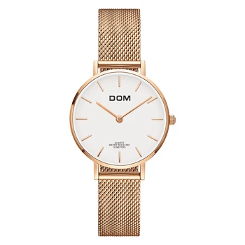 DOM Brand Luxury Women Watches Waterproof Business Stainless Steel Ladies Quartz Wrist watch
DOM Brand Luxury Women Watches Waterproof Business Stainless Steel Ladies Quartz Wrist watch