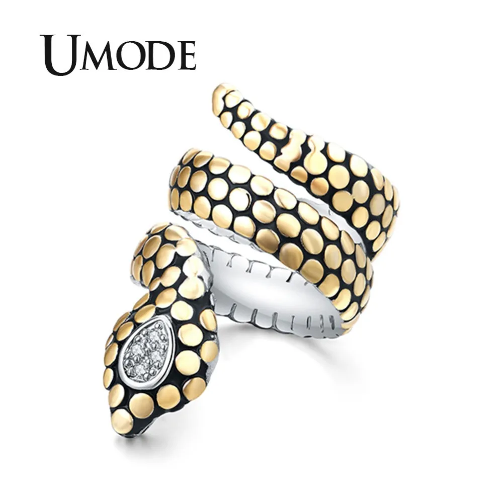 UMODE New Snake Shape Gold&White Gold Color CZ Crystal Ring for Women Clear Cubic Zircon Jewelry Large Open Cuff Rings AUR0442
UMODE New Snake Shape Gold&White Gold Color CZ Crystal Ring for Women Clear Cubic Zircon Jewelry Large Open Cuff Rings AUR0442