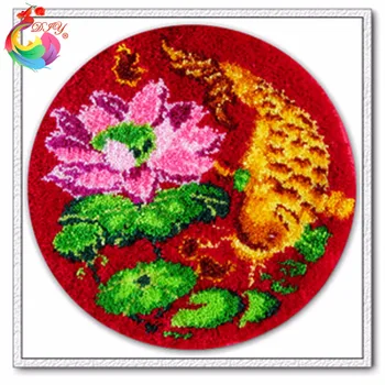 Hot! Latch Hook Rug Kits DIY Needlework Unfinished Crocheting Rug Yarn Cushion Mat Embroidery Carpet Flower Fish Rug Home Decor
Hot! Latch Hook Rug Kits DIY Needlework Unfinished Crocheting Rug Yarn Cushion Mat Embroidery Carpet Flower Fish Rug Home Decor