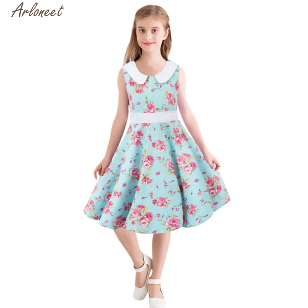 ARLONEET Clothes Summer Dress Girls Kids Vintage Floral Sleeveless Printed Dresses Retro Dress Children Summer 4 To 12 Years
ARLONEET Clothes Summer Dress Girls Kids Vintage Floral Sleeveless Printed Dresses Retro Dress Children Summer 4 To 12 Years