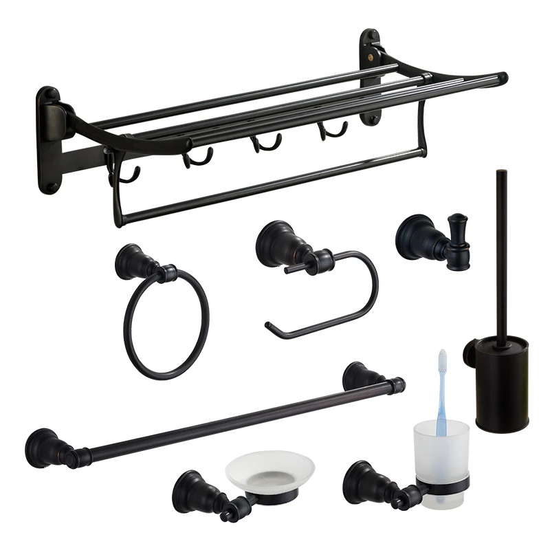 American Style Bathroom Pendant Suit Five Pieces Of Bathroom Hardware Set Towel Rack Vintage Black Oil Bronze Bathroom Accessory
American Style Bathroom Pendant Suit Five Pieces Of Bathroom Hardware Set Towel Rack Vintage Black Oil Bronze Bathroom Accessory