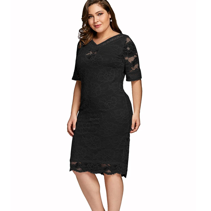 Wipalo Plus Size V Neck Half Sleeve Lace Dress Bodycon 2018 Women Fashion Sexy Office Club Work Ladies Dresses Big Size Vestido
Wipalo Plus Size V Neck Half Sleeve Lace Dress Bodycon 2018 Women Fashion Sexy Office Club Work Ladies Dresses Big Size Vestido