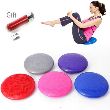 Inflated Thicken Anti-riot Balanced Yoga Plate Cushion Spiky Massage Ball Sensory Wobble Pad Ankle Knee Board Massage Ball Mat
Inflated Thicken Anti-riot Balanced Yoga Plate Cushion Spiky Massage Ball Sensory Wobble Pad Ankle Knee Board Massage Ball Mat