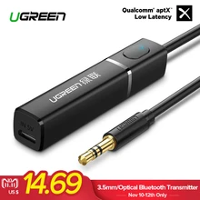 Ugreen Bluetooth Transmitter 4.2 for TV Headphones PC APTX 3.5mm Aux Bluetooth Adapter Optical Audio Music Bluetooth Transmitter(China)