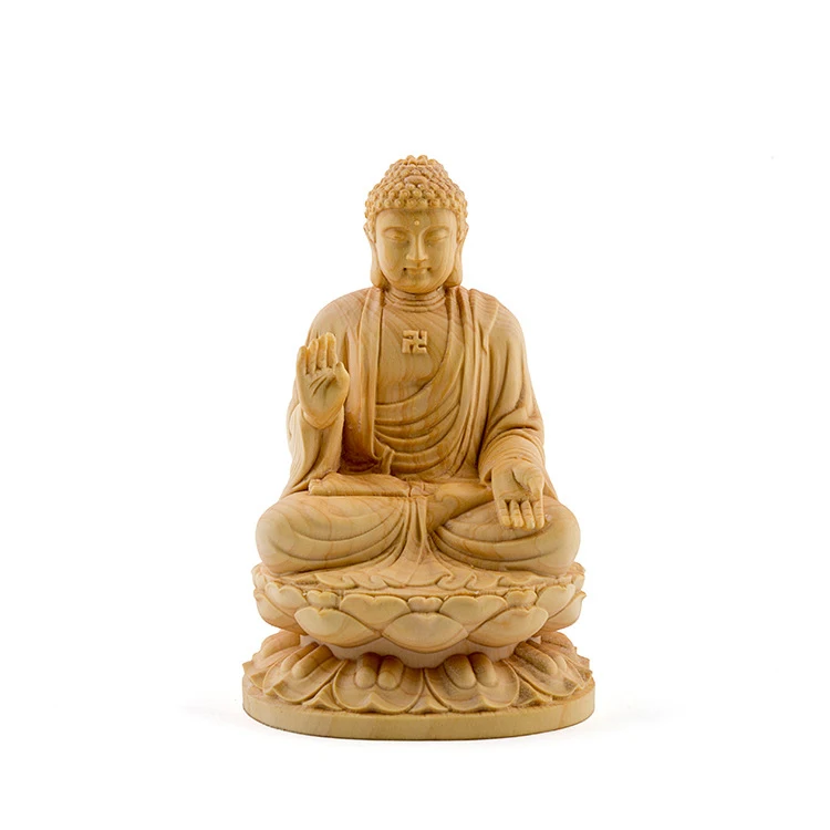 Сидячая статуя Будды из Таиланда Будда Сакьямуни Dharma твердые статуи деревянные