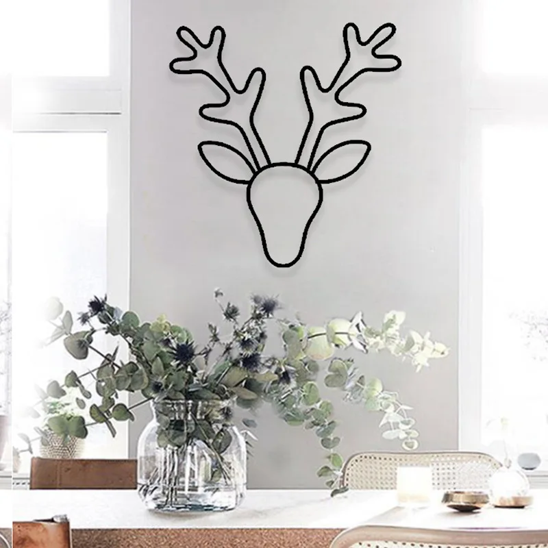 Wrought Iron Deer Head Model Ornaments Nordic Style Wall Hanging Home Decor Figurines 2019 Christmas Decoration
Wrought Iron Deer Head Model Ornaments Nordic Style Wall Hanging Home Decor Figurines 2019 Christmas Decoration
