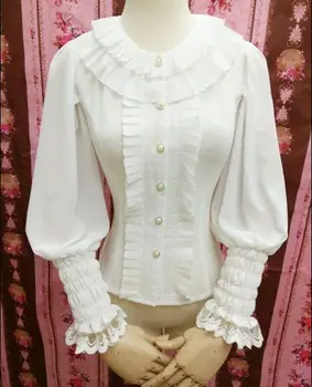 In the summer of 2016 with lolita Blouse double organ plait round collar joker bud silk shirt
In the summer of 2016 with lolita Blouse double organ plait round collar joker bud silk shirt