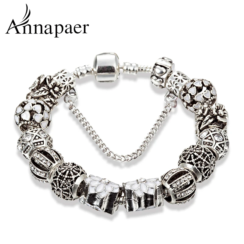 ANNAPAER European enamel Clover Charm Bracelets & Bangles white Beads Fashion Bracelets For Women Jewelery Pulsera Gifts B17030
ANNAPAER European enamel Clover Charm Bracelets & Bangles white Beads Fashion Bracelets For Women Jewelery Pulsera Gifts B17030