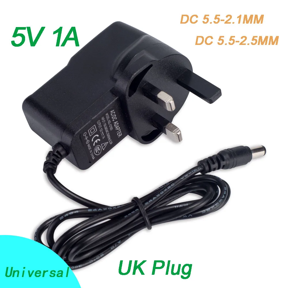 1PCS 5V1A New AC 100V-240V Converter Switching Power Adapter DC 5V 1A 1000mA Universal Power Supply UK Plug Tablet Charger
1PCS 5V1A New AC 100V-240V Converter Switching Power Adapter DC 5V 1A 1000mA Universal Power Supply UK Plug Tablet Charger