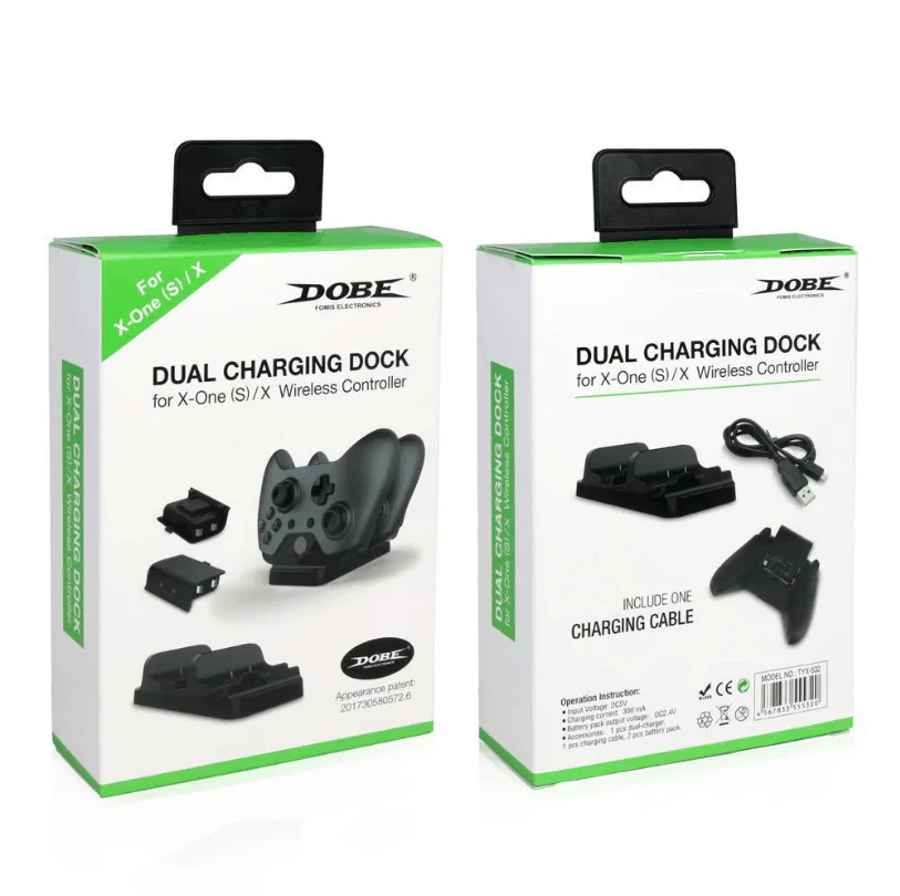 

Dual Charging Dock Station Fast Charger+2xRechargeable Batteries Battery Pack+USB Cable for Microsoft XBOX ONE Game Controller