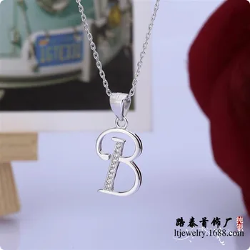 BLAL002 NEW 925 Sterling Silver CZ Alphabet Initial B Letter Pendants with chains necklace Jewelry, free shipping
BLAL002 NEW 925 Sterling Silver CZ Alphabet Initial B Letter Pendants with chains necklace Jewelry, free shipping