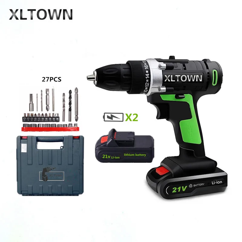 XLTOWN 21v Home Cordless Electric Drill with 2 battery a box Multi-Motion lithium battery Rechargeable Electric Screwdriver
XLTOWN 21v Home Cordless Electric Drill with 2 battery a box Multi-Motion lithium battery Rechargeable Electric Screwdriver