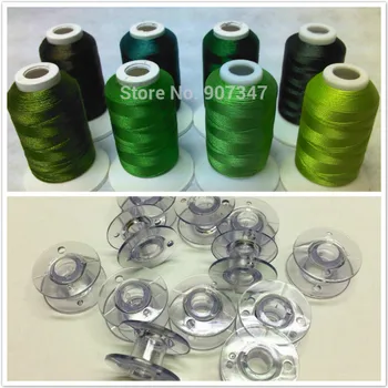 Simthread Green Series Polyester Computer Machine Embroidery Thread Filament 500m*8+12PCS Plastic Bobbin Cases Size A,Light Blue
Simthread Green Series Polyester Computer Machine Embroidery Thread Filament 500m*8+12PCS Plastic Bobbin Cases Size A,Light Blue