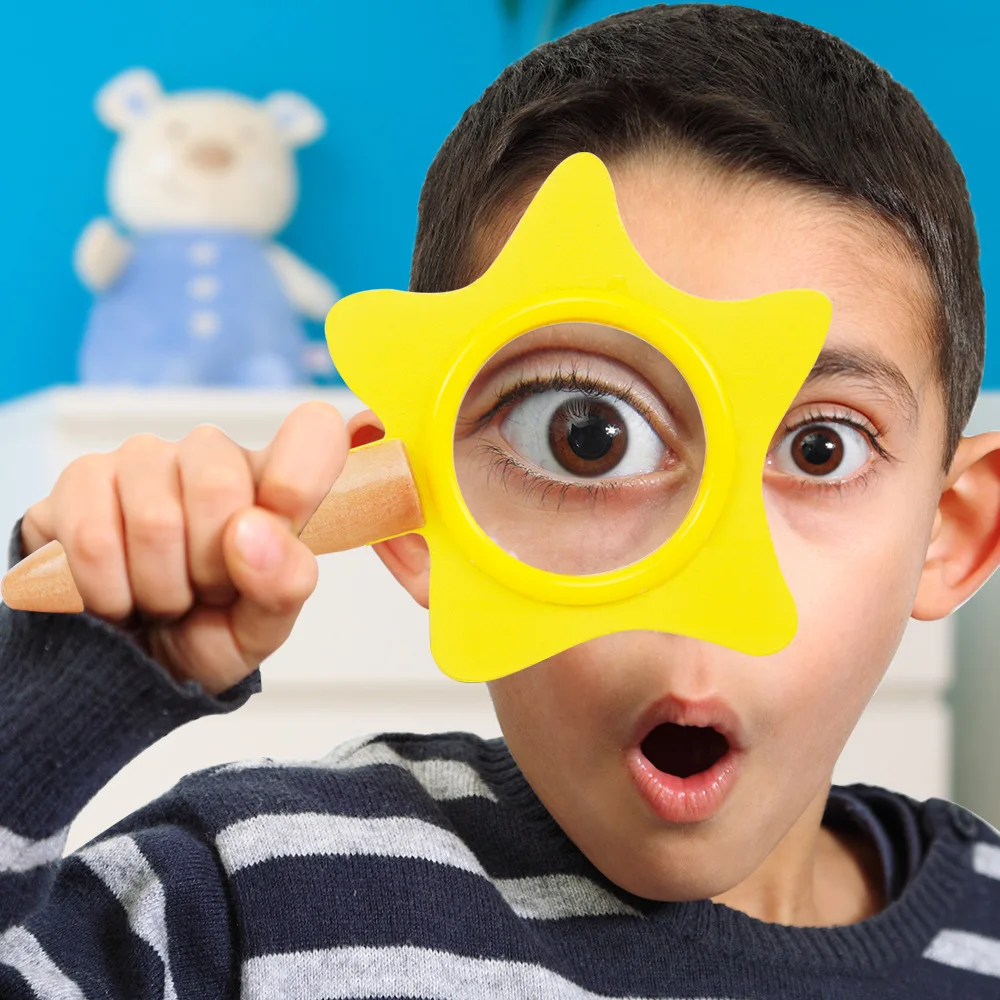 Candywood Funny Wooden Star Magnifying Lens Baby kids Montessori Observed learning toys boy girl magnifier science toy with bag
Candywood Funny Wooden Star Magnifying Lens Baby kids Montessori Observed learning toys boy girl magnifier science toy with bag