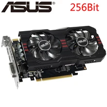 Видеокарта ASUS GTX 760, 2 ГБ 256 бит GDDR5 для nVIDIA, VGA карты, Geforce GTX760 мощнее, чем GTX 750 TI, бывшая в употреблении