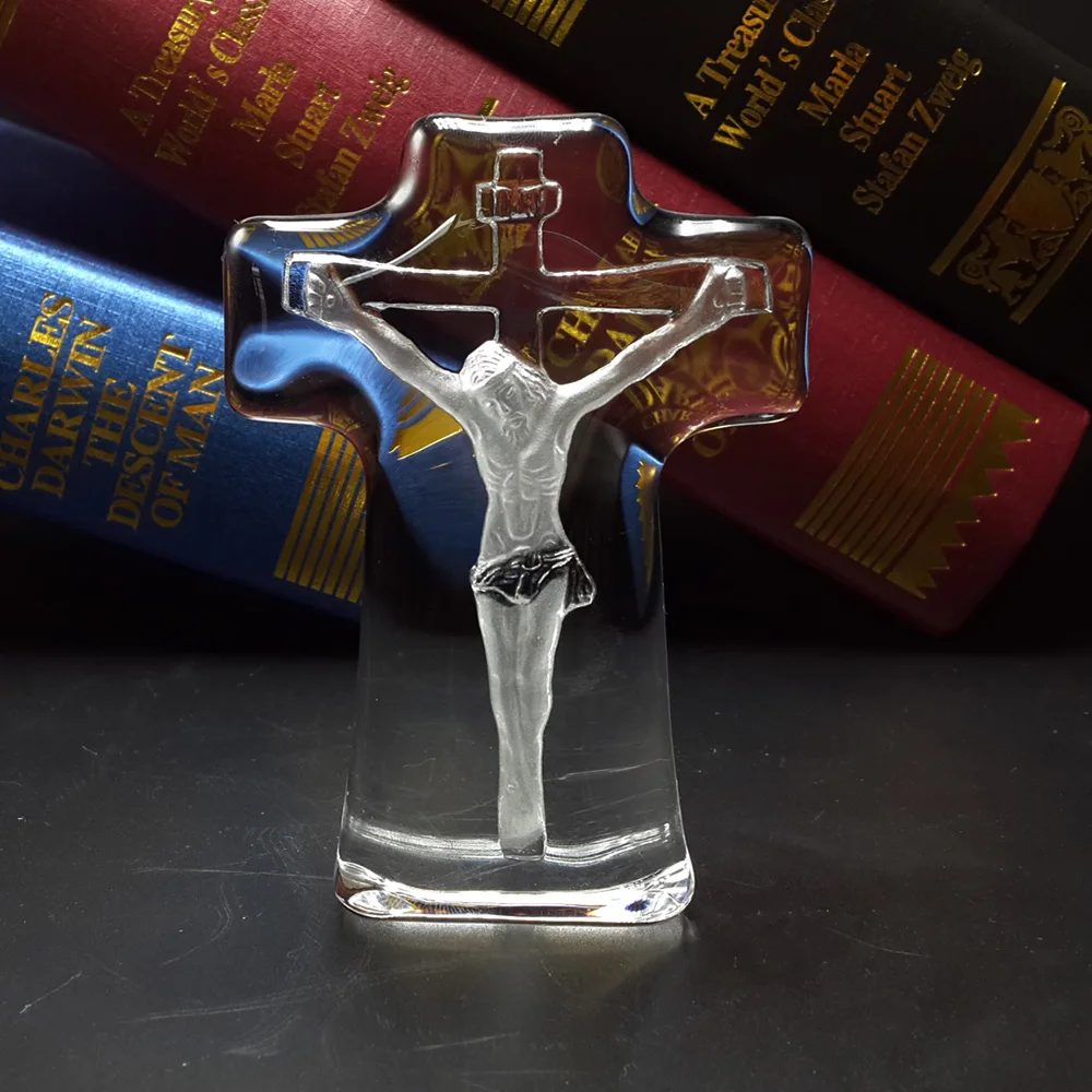 Church Souvenirs Standing Optical Crystal Crucifix Jesus Glass 3d Cross Christian Decoration
Church Souvenirs Standing Optical Crystal Crucifix Jesus Glass 3d Cross Christian Decoration