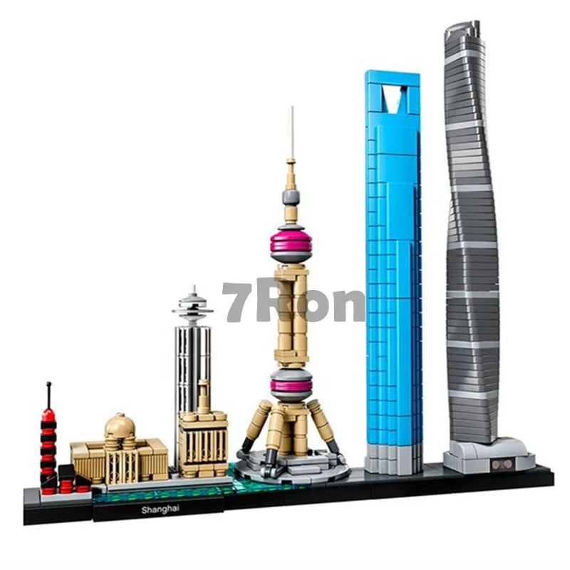 Model building toys hobbies 17009 Compatible With lego City creator Blocks 21039 Architecture Shanghai Educational DIY Bricks | Игрушки и