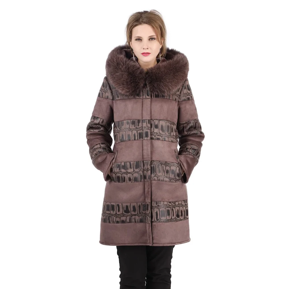 Winter Warm Hooded Coat For Women Elegant Faux Fur Coat With Real Fox Fur Trim Hood Female Slim Fit Women's Casual Fur Coat 
Winter Warm Hooded Coat For Women Elegant Faux Fur Coat With Real Fox Fur Trim Hood Female Slim Fit Women's Casual Fur Coat