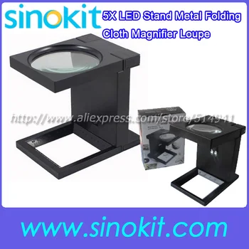 2pcs per lot 5x Stand Metal Folding Cloth Magnifier Loupe with Scale and Two LED Lights Detecting Cloth Loupe MG14117
2pcs per lot 5x Stand Metal Folding Cloth Magnifier Loupe with Scale and Two LED Lights Detecting Cloth Loupe MG14117
