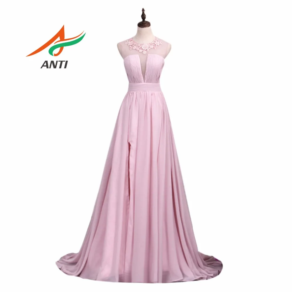 ANTI New Exquisite Pink Chiffon Long Prom Dresses 2019 O-Neck A Line Floor Length Beaded Crystals Women Party Dresses HQY216
ANTI New Exquisite Pink Chiffon Long Prom Dresses 2019 O-Neck A Line Floor Length Beaded Crystals Women Party Dresses HQY216