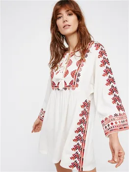 ZAWFL 2020 Summer Newest Cotton Embroidery Full sleeve Mini Dress Hippie Boho People Ethnic Dress Tank Sundress Female Vestidos
ZAWFL 2020 Summer Newest Cotton Embroidery Full sleeve Mini Dress Hippie Boho People Ethnic Dress Tank Sundress Female Vestidos