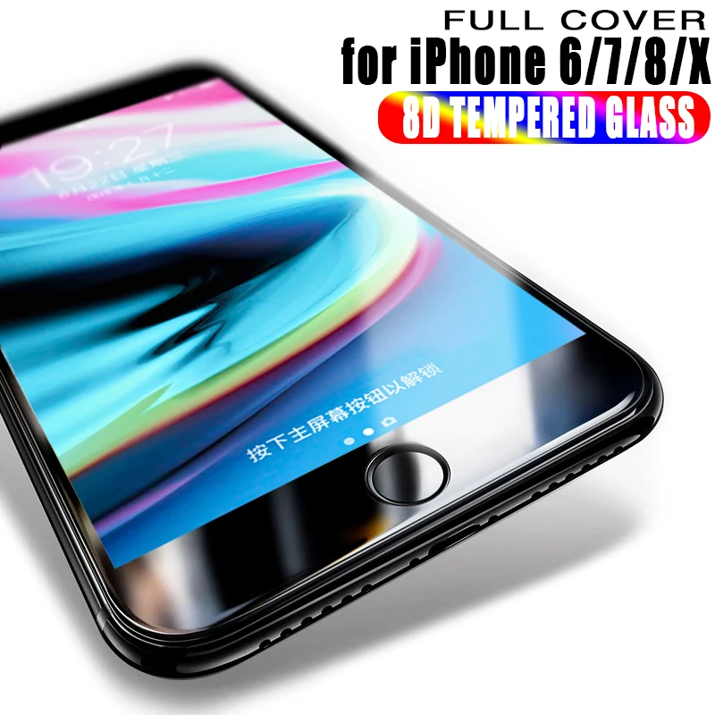 8D Tempered Glass For iPhone 7 6 8 Plus X Screen Protector Cover Protective Glass on iPhone X 6S 8 7 PLUS Film Protection Glass
8D Tempered Glass For iPhone 7 6 8 Plus X Screen Protector Cover Protective Glass on iPhone X 6S 8 7 PLUS Film Protection Glass