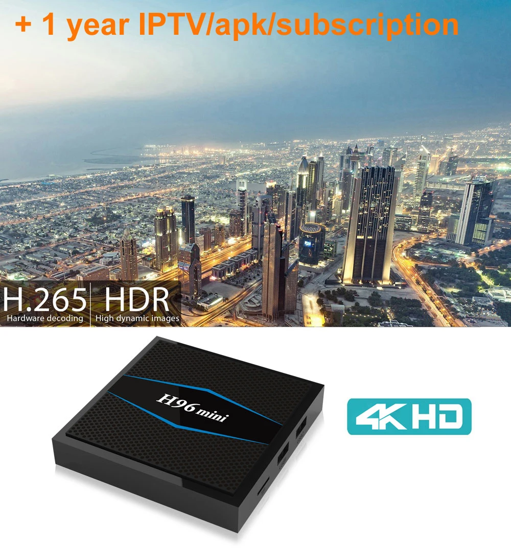 2018 Latest H96 mini 2+16G with 1year service/subscription Amlogic S905W QuadCore dual wifi BT4.0 4K*2K UHD Output smart tv box
2018 Latest H96 mini 2+16G with 1year service/subscription Amlogic S905W QuadCore dual wifi BT4.0 4K*2K UHD Output smart tv box