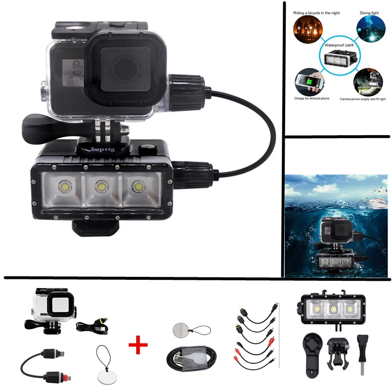 Suptig For Gopro Accessories Set Multi-functional Led Flash Lamp+Waterproof Housing Shell For Gopro Hero 5 6 2018 Black Camera
Suptig For Gopro Accessories Set Multi-functional Led Flash Lamp+Waterproof Housing Shell For Gopro Hero 5 6 2018 Black Camera