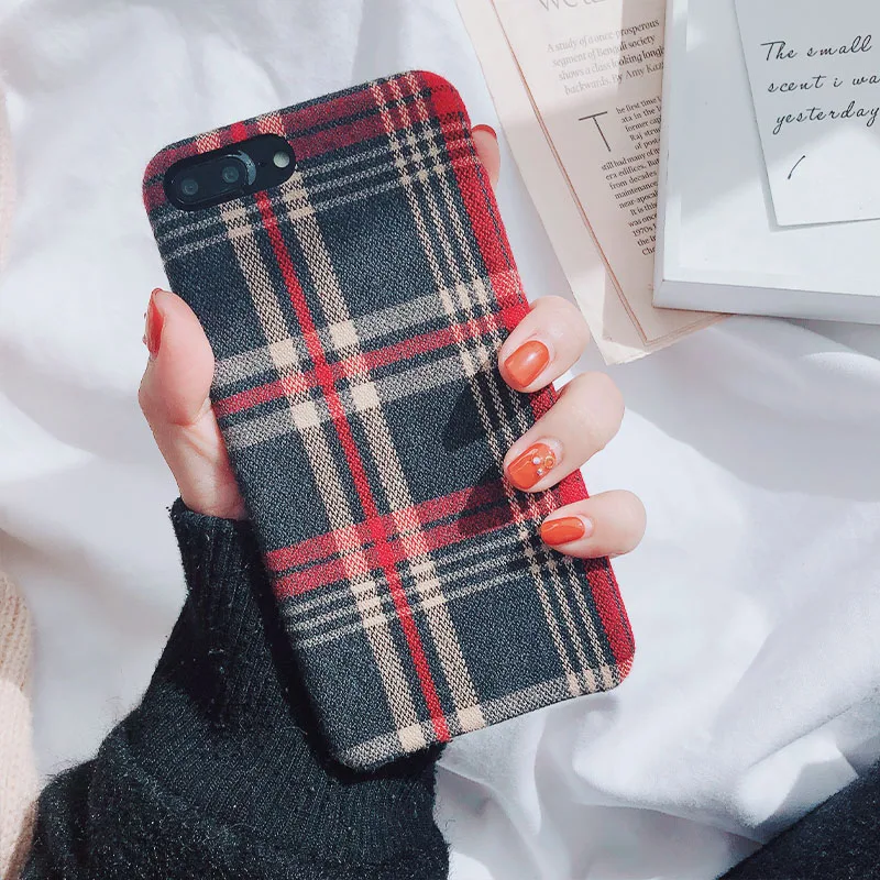 Fabric Cloth Lattice Pattern Case for iPhone 6 6S 7 8 Plus Grid Plaid Capa Soft Cover for iPhone x Check Case
Fabric Cloth Lattice Pattern Case for iPhone 6 6S 7 8 Plus Grid Plaid Capa Soft Cover for iPhone x Check Case
