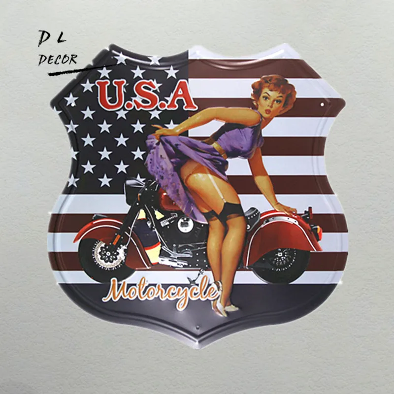 DL-GAS motorcycle pin up poster USA route66 hot rod wall stciker for garage man cave
DL-GAS motorcycle pin up poster USA route66 hot rod wall stciker for garage man cave