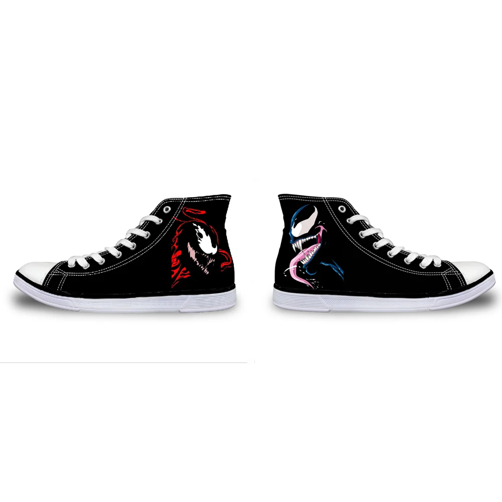 ELVISWORDS Men's Vulcanize Shoes Anime Venom and Carnage Printed Males High Top Canvas Shoes for Teenagers Cool Flat Shoes
ELVISWORDS Men's Vulcanize Shoes Anime Venom and Carnage Printed Males High Top Canvas Shoes for Teenagers Cool Flat Shoes