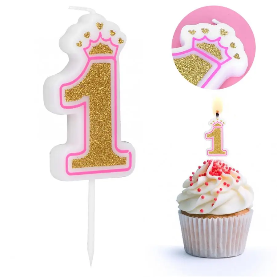 Свеча для дня рождения 0 8 лет новинка свечи девочек Корона вечерние торта без