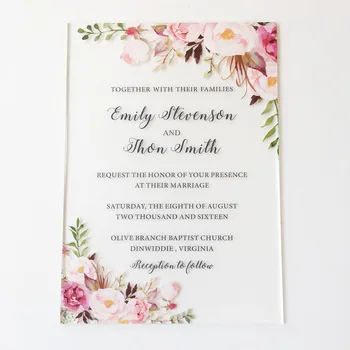 Customized 25 Sets Per Lot Rustic Watercolor Style 5x7inch Frosted Acrylic Wedding Invitation Cards SHIP TO USA ONLY
Customized 25 Sets Per Lot Rustic Watercolor Style 5x7inch Frosted Acrylic Wedding Invitation Cards SHIP TO USA ONLY