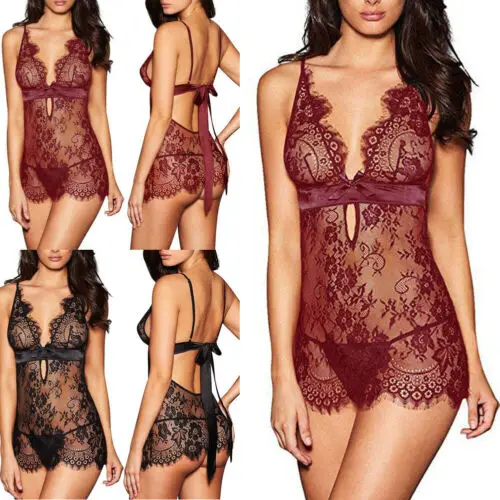 2019 Sexy Lingerie Sets Women Lace Sexy-Lingerie Nightwear G-String Babydoll Sleepwear Dress Erotic Underwear
2019 Sexy Lingerie Sets Women Lace Sexy-Lingerie Nightwear G-String Babydoll Sleepwear Dress Erotic Underwear