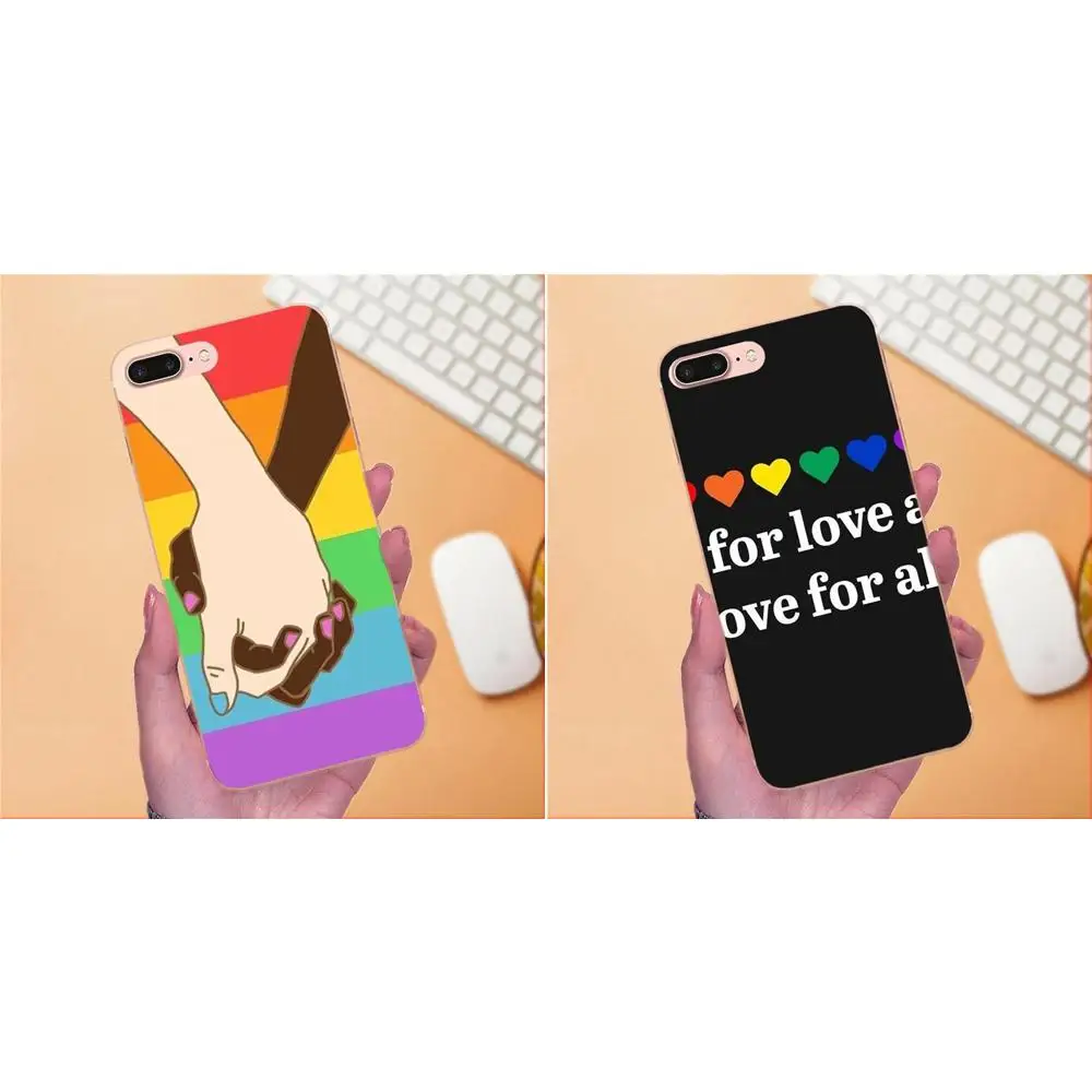Гей-лесбиянок ЛГБТ Радуга Красочные для Huawei Mate 7 8 9 10 20 P8 P9 P10 P20 P30 Lite Plus Pro 2017 Мягкие