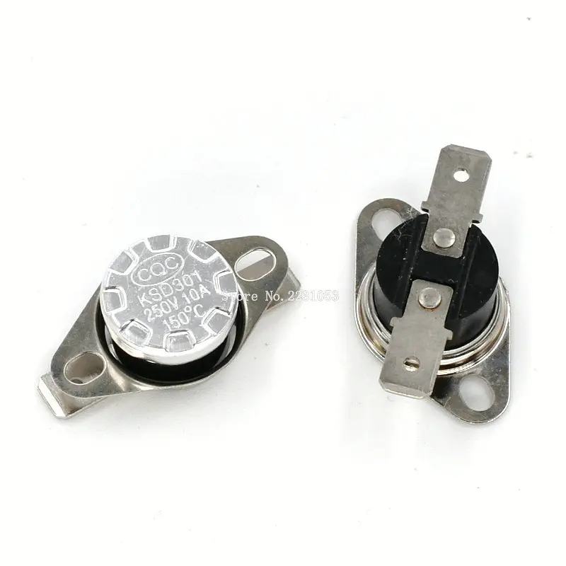 2PCS/LOT KSD301 150 degree Normal Close NC Temperature Controlled Switch Thermostat 250V 10A
2PCS/LOT KSD301 150 degree Normal Close NC Temperature Controlled Switch Thermostat 250V 10A