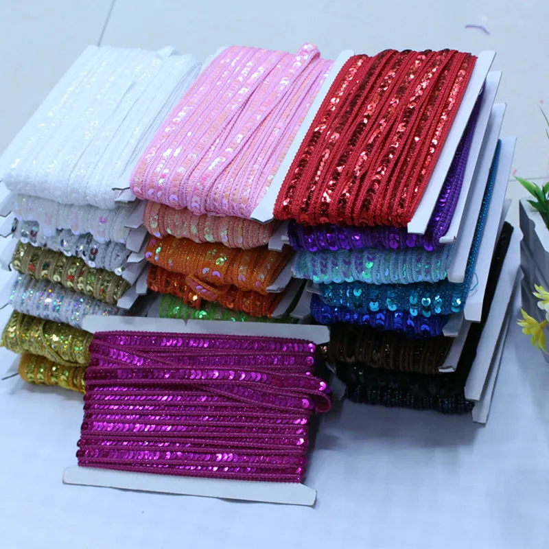 25Meter Sequin Paillette African Lace Material Ribbon Trim Sew Dress Clothes Curtain Accessories Diy Gold Silver Blue Pink 1.2CM
25Meter Sequin Paillette African Lace Material Ribbon Trim Sew Dress Clothes Curtain Accessories Diy Gold Silver Blue Pink 1.2CM