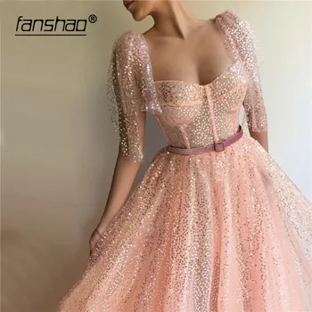 Pink Muslim Evening Dresses Sequins Lace vestidos de festa Dubai Saudi Arabic Evening Gown Prom Dress
Pink Muslim Evening Dresses Sequins Lace vestidos de festa Dubai Saudi Arabic Evening Gown Prom Dress